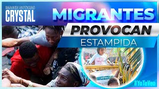 Migrantes haitianos provocan estampida en Tapachula Chiapas  Noticias con Crystal Mendivil [upl. by Ace]