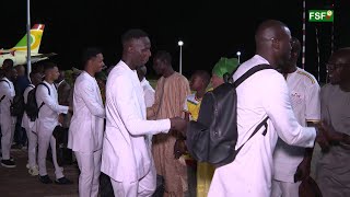 CAN Côte dIvoire 2023 les Lions du Sénégal sont bien arrivés à Yamoussoukro [upl. by Nosnevets]