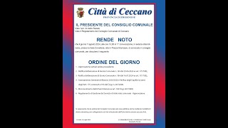 Comune di Ceccano  Consiglio Comunale del 07082024 [upl. by Richey]