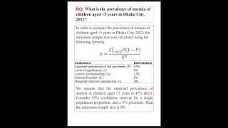 Sample size calculation of crosssectional design to estimate the prevalence of outcome SampleSize [upl. by Wira]