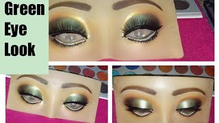 Simple Green Eyeshadow Tutorial Smokey Green Eyes Soft and SimpleGlamworldviraleyemakup [upl. by Aerol]