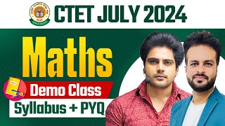 CTET 7 JULY 2024 MATHS DEMO by Sachin Academy live 3pm [upl. by Noryahs]