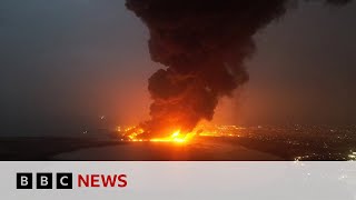 Israeli carries out strikes on Houthi targets in Yemen after drone hit Tel Aviv  BBC News [upl. by Frodeen]