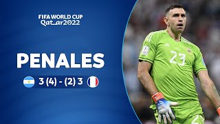 TANDA DE PENALES  ARGENTINA 3 4  3 2 FRANCIA  FINAL CATAR 2022 [upl. by Aesoh]