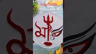 Navratri Special Wall Hanging  Mata Rani Wall Hanging  Easy Drawing  Glitter Sheet Art [upl. by Ugo]