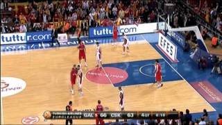 Galatasaray 68  64 CSKA  Son 2 Dakika amp Maç Sonu 09022012 [upl. by Trueblood]