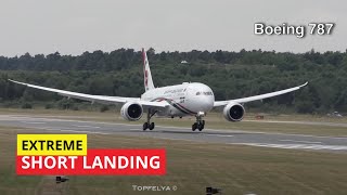 Extreme short landing Boeing 787 [upl. by Tavey]