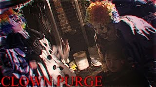 CLOWN HALLOWEEN PURGE MASSACRE WARNING GRAPHIC CLOWN SIGHTINGS GONE WRONG [upl. by Ayahc426]