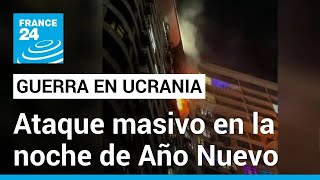 Ataque masivo de Rusia sobre Ucrania con alrededor de 90 cohetes y drones en Año Nuevo [upl. by Relyc770]