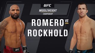 UFC 4 Gameplay Yoel Romero vs Luke Rockhold [upl. by Llerdnod]