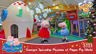 Georges Spaceship Playzone at Christmas at Peppa Pig World Dec 2023 4K [upl. by Dnalyag190]