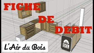 tuto sketchup n°2 faire des fiches de débit avec OpenCutList [upl. by Aelem689]