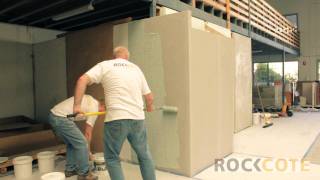 Rendering Cement Sheet and Blueboard Walls with Rockcote [upl. by Lorac161]