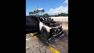 Leonard Fournette escaped injury after his car caught fire while he was driving it [upl. by Eisac]