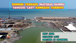 Matras Bambu Progres Yang Sangat Masif Ditengah Laut Tol Semarang Demak DRONE VIDEO 3 Oktober [upl. by Nnyloj]