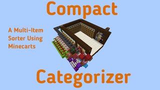 Compact Categorizer A multi item sorting system using minecarts [upl. by Saimon]