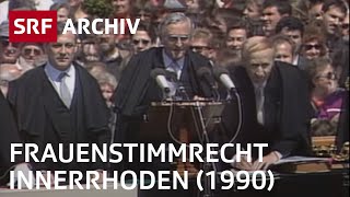 Einführung Frauenstimmrecht AppenzellInnerrhoden 1990  Frauenbewegung Schweiz  SRF Archiv [upl. by Jo Ann]