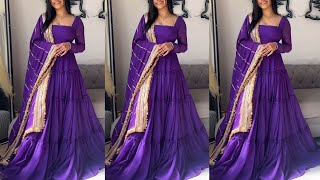 Latest Anarkali Suit Design Ideas For Girls 2024Trendy Anarkali Dresses 3 Layered Anarkali Frock [upl. by Nottap]