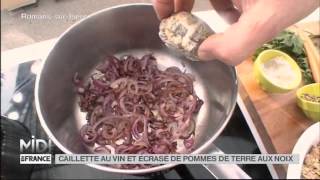 Recette  Caillette au vin et écrasé de pomme de terre aux noix par le Chef Alain Berne [upl. by Nydnarb]