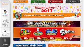 Wii U eShop  toutes les promos du nouvel an 2017 [upl. by Etnod840]