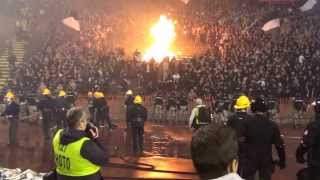 Crvena Zvezda  Partizan Beograd 20131102  Grobari burned Marakana 12 mins long video VI [upl. by Greggs]