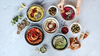 HOW TO MAKE HUMMUS » 5 ways healthy amp easy [upl. by Schumer631]