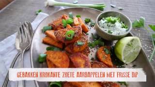 RECEPTVIDEO Krokante Zoete aardappel [upl. by Pathe]