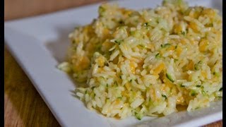 Cheesy Zucchini Rice Recipe  EasySummer Side Dish [upl. by Olympie752]