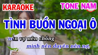 Karaoke Tình Buồn Ngoại Ô Nhạc Sống Tone Nam Dễ Hát  Mai Thảo Organ [upl. by Darlene]