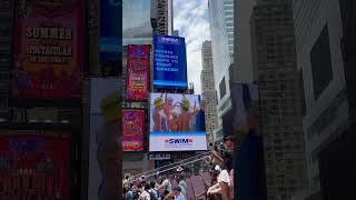 Swim Across America in Times Square [upl. by Nibur]