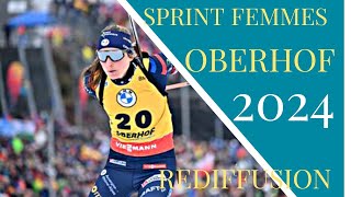 BIATHLON 20232024 SPRINT FEMMES OBERHOF [upl. by Palila]