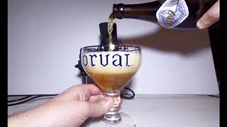 Trappist beer  Orval How to pour it in ASMRstyle [upl. by Nyllaf]