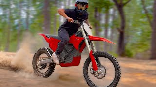 The Worlds Most Powerful Electric Dirt Bike  2023 Stark Varg ALPHA First Ride [upl. by Oribel]