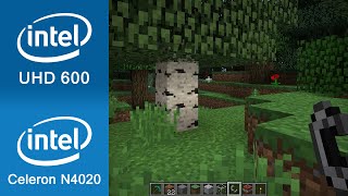 Minecraft Gameplay Intel UHD 600  Intel Celeron N4020 [upl. by Pilif426]