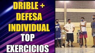 COMO MELHORAR O DRIBLE E A DEFESA INDIVIDUAL DURANTE O TREINO DE BASQUETE TOP EXERCICIOS [upl. by Ecnarrot]