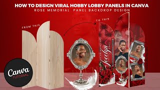 Hobby Lobby Wooden Arch Panel How to Design in Canva [upl. by Lord]