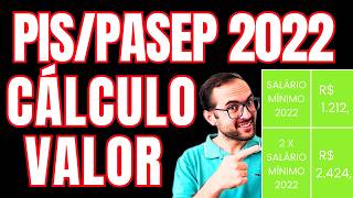 CÁLCULO PISPASEP 2022  MÉDIA SALARIAL DE ATÉ DOIS SALÁRIOS MÍNIMOS PARA RECEBER O ABONO SALARIAL [upl. by Anpas54]