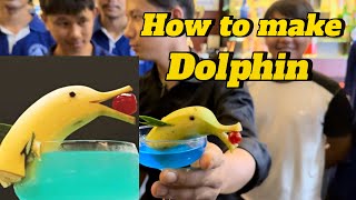 Easy Dolphin Garnish with Banana for cocktails and mocktails  kantipur hotel training center [upl. by Yevre]