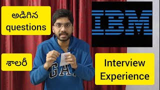 IBM Interview Experience Telugu  Interview Process  JAVA Developer  Salary [upl. by Zetniuq]