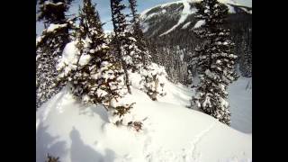 Skiing the cliffs at Sunshine Village  Banff Alberta [upl. by Jevon]