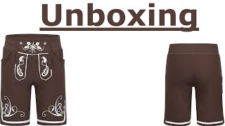 Herren Jogging Lederhose Unboxing Video [upl. by Landri38]