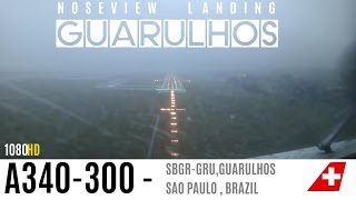 INTENSE A340 Rain Landing in São Paulo MUST SEE [upl. by Zelazny709]