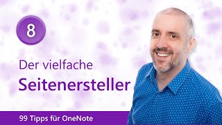 🟣 99 Tipps für OneNote 8️⃣ Der vielfache Seitenersteller  Malter365de [upl. by Ahsinrac]