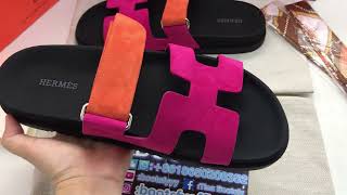 Chypre leather sandal Hermès Pink [upl. by Suivatal]