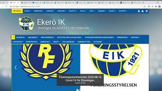 Ekerö IK instruktion för MEDLEMAR i Sportadmin amp hemsida [upl. by Nesnah489]