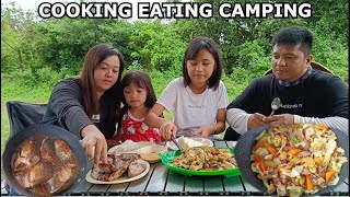 NAPAKA SARAP NA ISDA AT MASUSTANSYANG GULAY COOKING EATING CAMPING [upl. by Mascia]