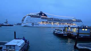 MSC Lirica Cruise Ship sailing in to Venice Italy [upl. by Niattirb129]