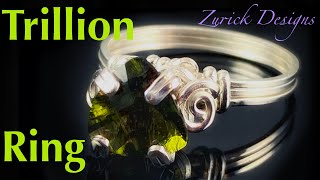 Wire Wrapped Prong Ring Setting For Faceted Gemstones [upl. by Leupold]