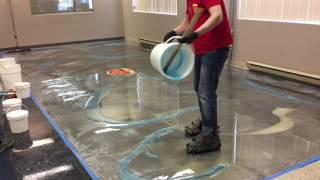 How to Do Amazing Metallic Epoxy Floor [upl. by Annerahs]