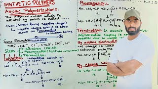 Synthetic polymers  Anionic polymerization  Classification of polymers  BS Chemistry [upl. by Sebbie]